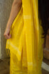 Handwoven Yellow Bengal Jamdani Saree
